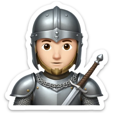 medieval knight sticker