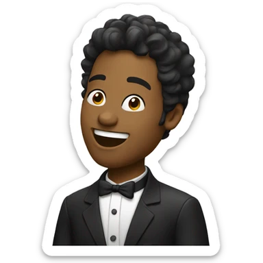 Happy musician sticker