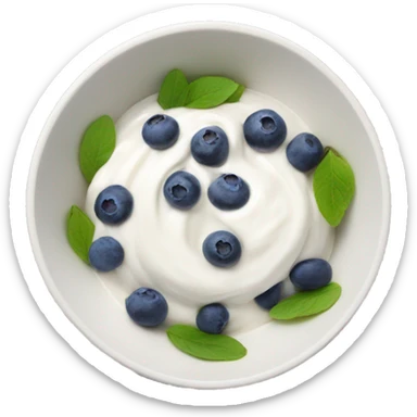 yoghurt bowl with blueberries sticker