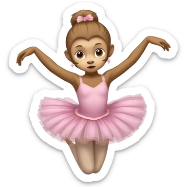 Balerina con cabeza de capuchina sticker