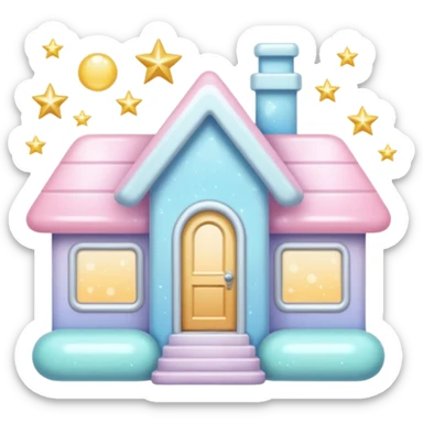 Sparkly shiny smooth soft pastel colorful pastel bright light whitish home decoration aesthetic beauty item scene scenic sticker