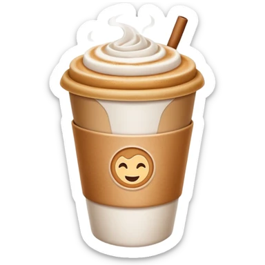 latte in a paper take out cup without whipped cream sticker