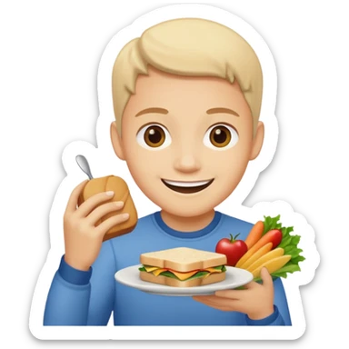 lunch time emotion simply sticker