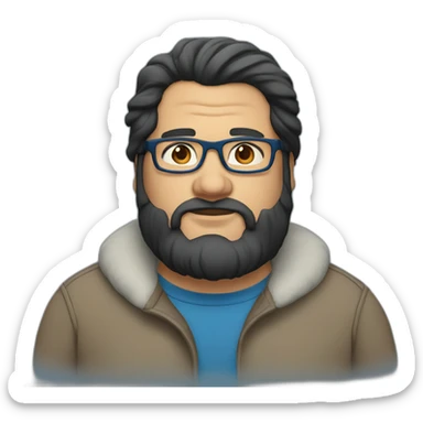 white-40-year-old-fat-man-with-long-black-hair-brown-eyes-blue-glasses-no-beard. sticker