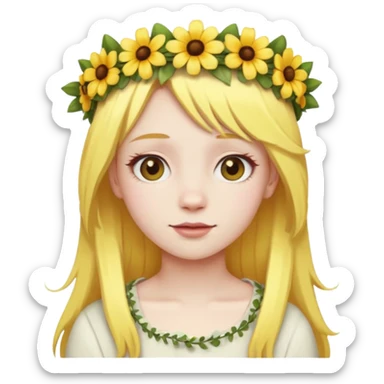 Chica con pelo amarillo sticker