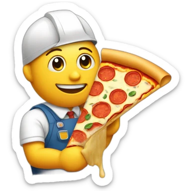 hoover eating a pizza sticker
