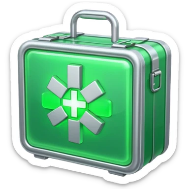 animated emote of a medkit sparkling sticker