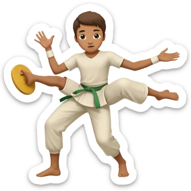 Faça um menino jogando capoeira  sticker