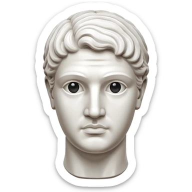 white marble greek statue head  sticker