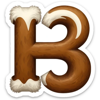 Make furry letters that say 26 sticker