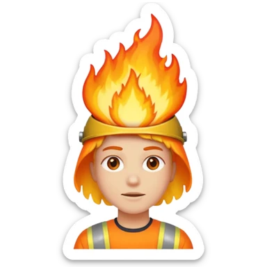 🙂🔥 cobine the two put the fire on topp of the head nothing more nothing less, stop with the ai sticker