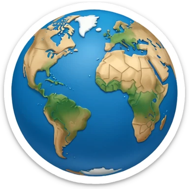 world emoji indicating travel sticker