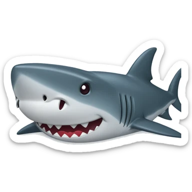 Shark with heart eyes tucked away in bed for the night  sticker