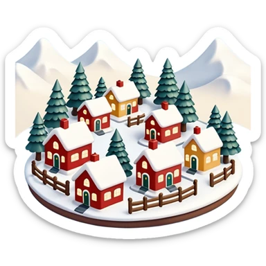 christmas village sticker