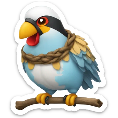 Un pájaro fumando sticker