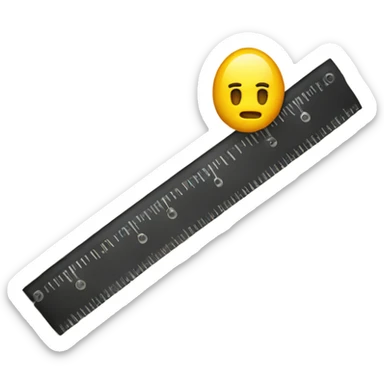 a tongue with a ruler sticker