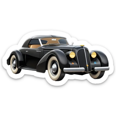  the animated 1990’s series Batmobile based on 1936 cord 812(flat square edging and front) sticker