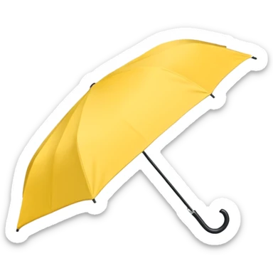 Folded Rain Umbrella yellow sticker