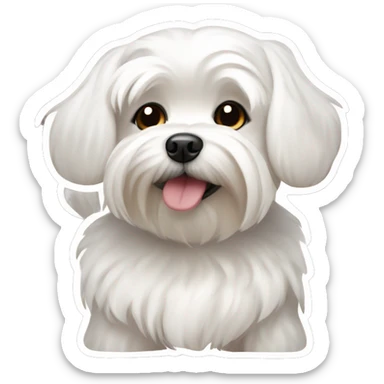 Sticker like an iPhone in the form of a Maltese lapdog dog sticker