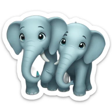 aquatic elephants sticker