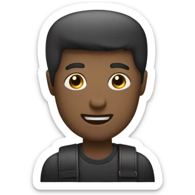 Black men’s messenger bag emoji, minimalist style, simple rectangular shape, adjustable strap, no details or logos, transparent background. sticker