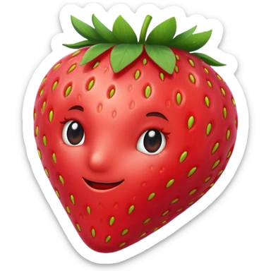 strawberry front the mic with cap sticker