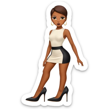 1990’s posh spice black stiletto sticker