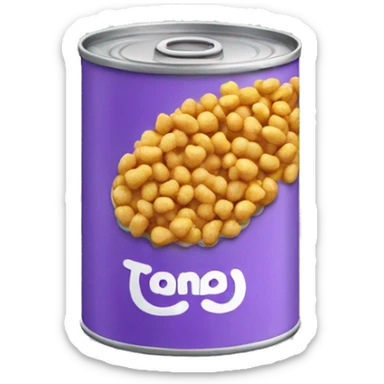 can with cat food sticker