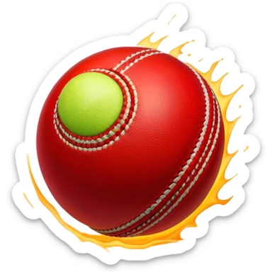 Cinematic Realistic Cricket Pop Culture Emoji, depicted with a dynamic, action‚Äêpacked scene capturing the spirit of India's beloved sport rendered with vibrant textures and energetic lighting. sticker
