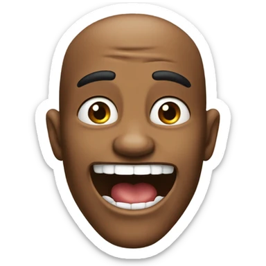 Emoji pointing at his jawline showing that hes mewing sticker