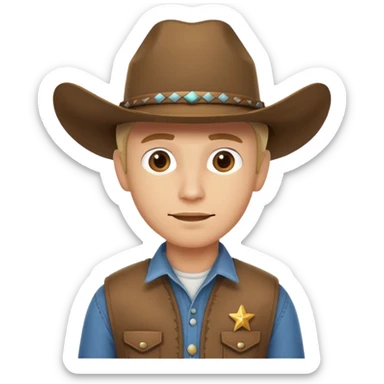 Slack emoji cowboy developer going crazy with deploy to master. Make it look like a slack emojii sticker