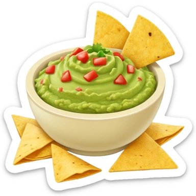 Guacamole and chips  sticker
