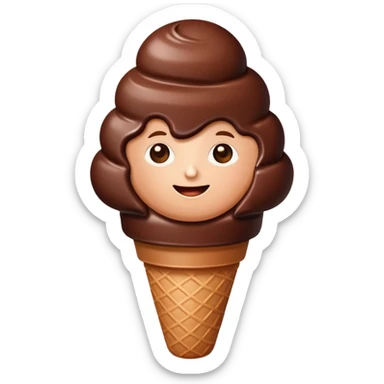 Choclate ice cream sticker