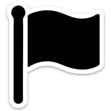 single flag black color sticker