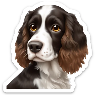 Tri-coloured Springer spaniel  sticker
