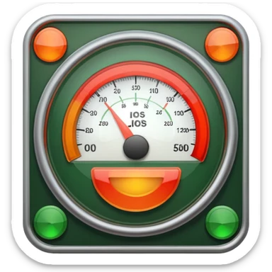 a meter gauge. Use 3 colors. red on the part. Orange on the middle. Green on the right. sticker