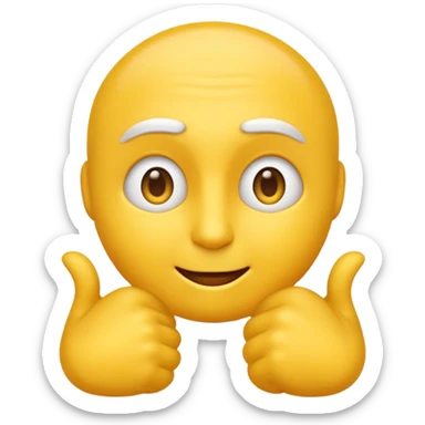 simple yellow style emoji for a  personas  "I want my wishlist...!”, - older, demanding, well connected, likes detail, and difference
Convinced over time and well read
 sticker