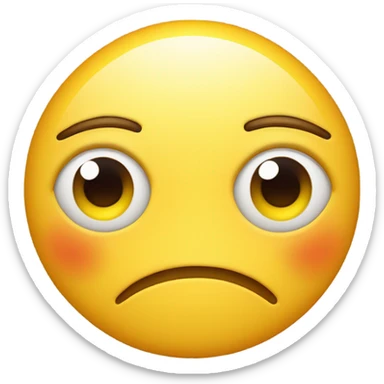 Embarrassed face emoji sticker