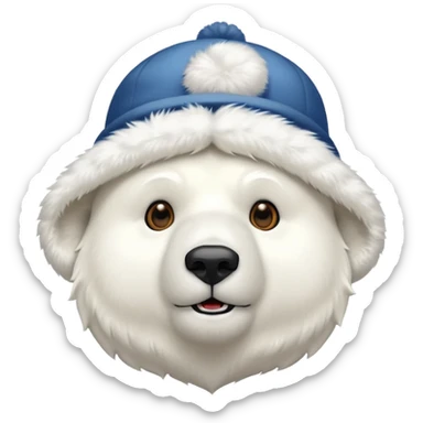 polar bar with hat sticker