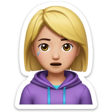 Faire un emoji à partir d'une image du skin fortnite Chani thème emote twitch fond transparent qui pleure. 
    sticker