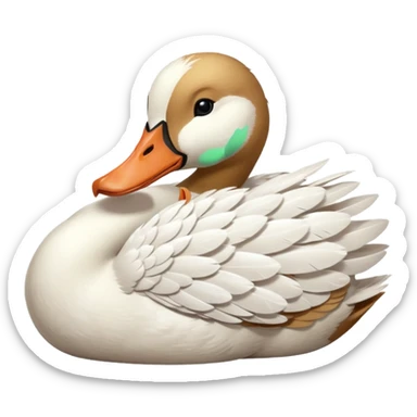 Sleeping goose sticker