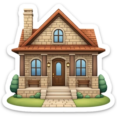 house no trees  not wooden like cartoonish almost only the front sticker