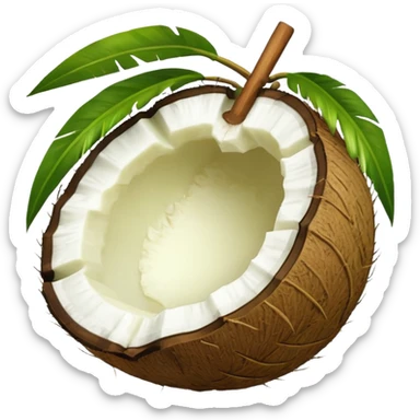 "Whole Green Tender Coconut" sticker