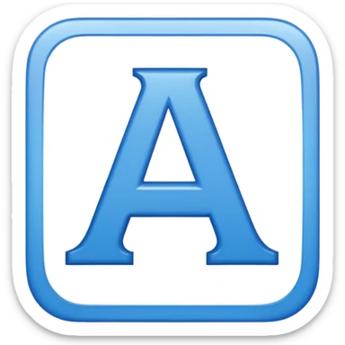 capital letter "A" printed in blue color square shape in center sticker