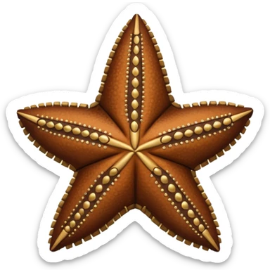 Starfish in leather wear sticker