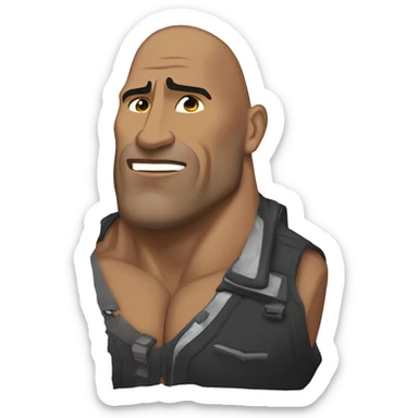 The rock levantando una ceja sticker