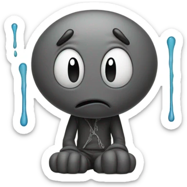 kaws crying  sticker