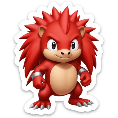 Sonic the hedgehogs friend knuckles sticker