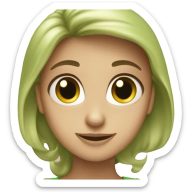 Kelly green heart sticker