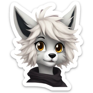 Edgy anthro furry by Falvie, LiLaiRa, griffsnuff, AngieWolf sticker